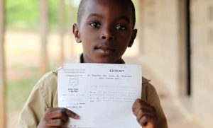 enfants avec extrait du registre des actes de l'etat civil